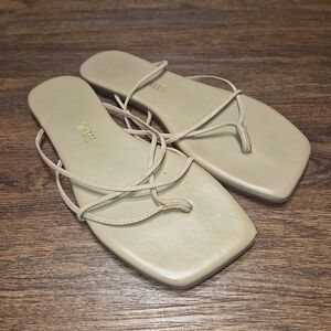 Tkees Tan Elle Square Toe Sandals Shoes 8
